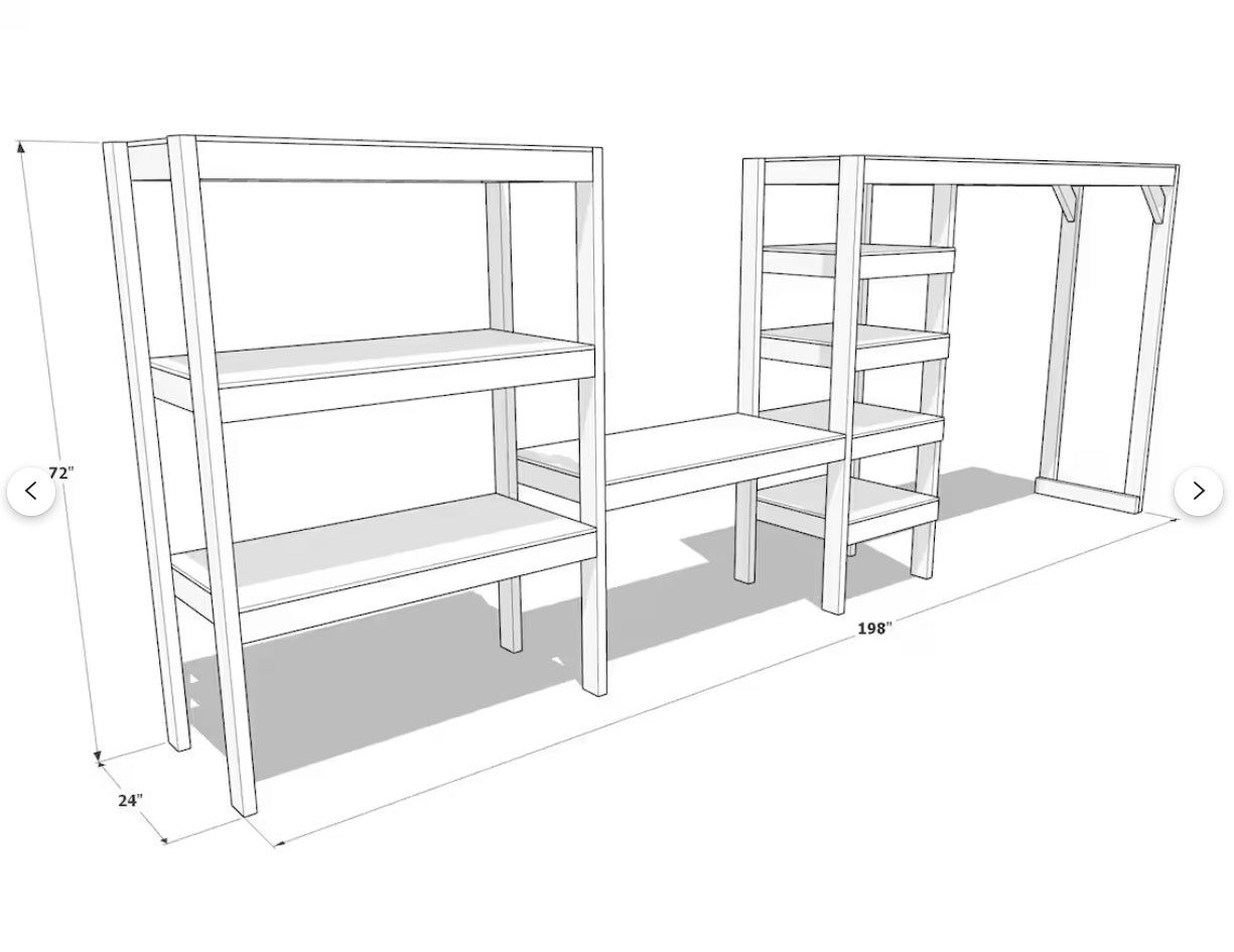 Heavy Duty Shelving DIY Kit