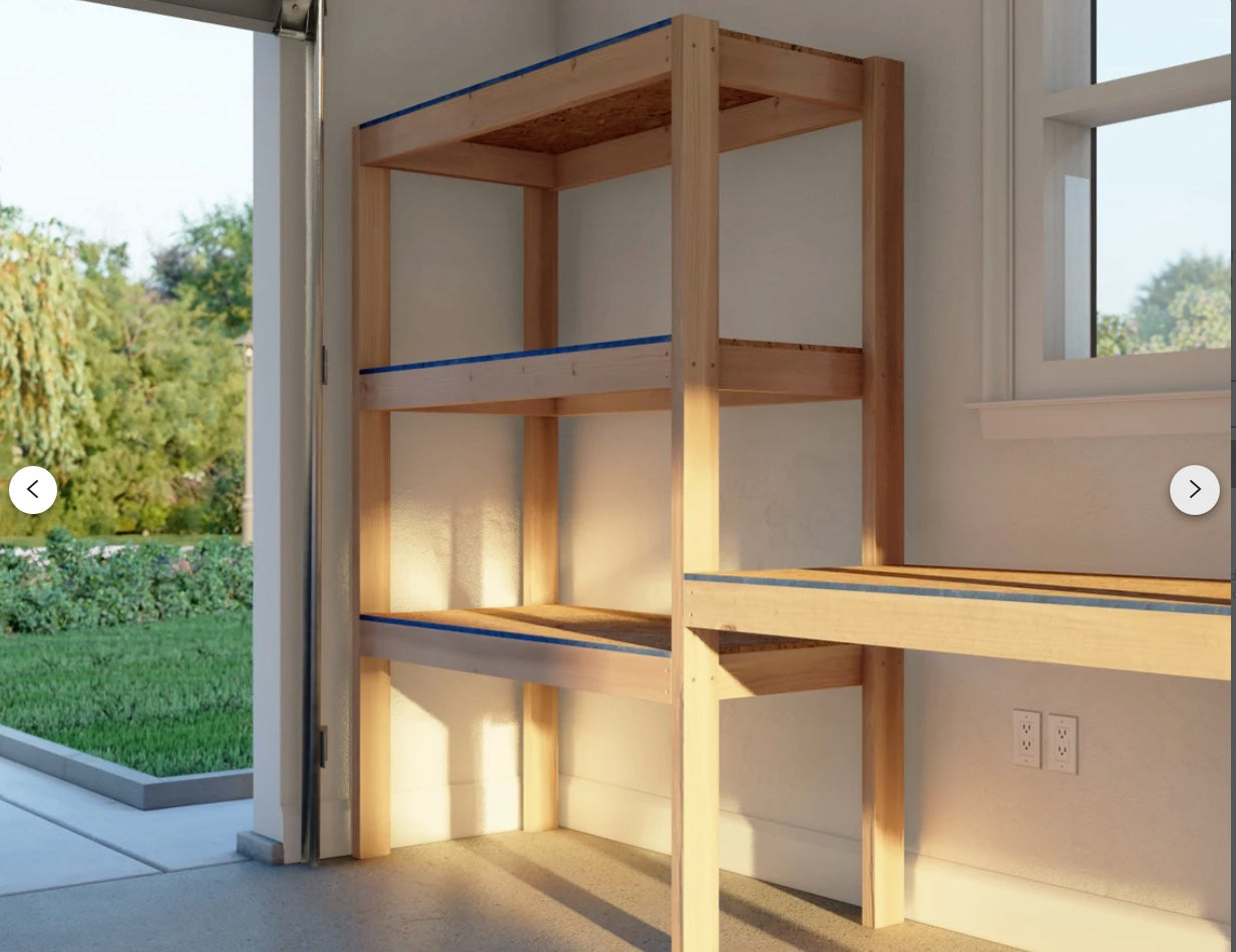Garage Storage and Workbench Combo Shelf