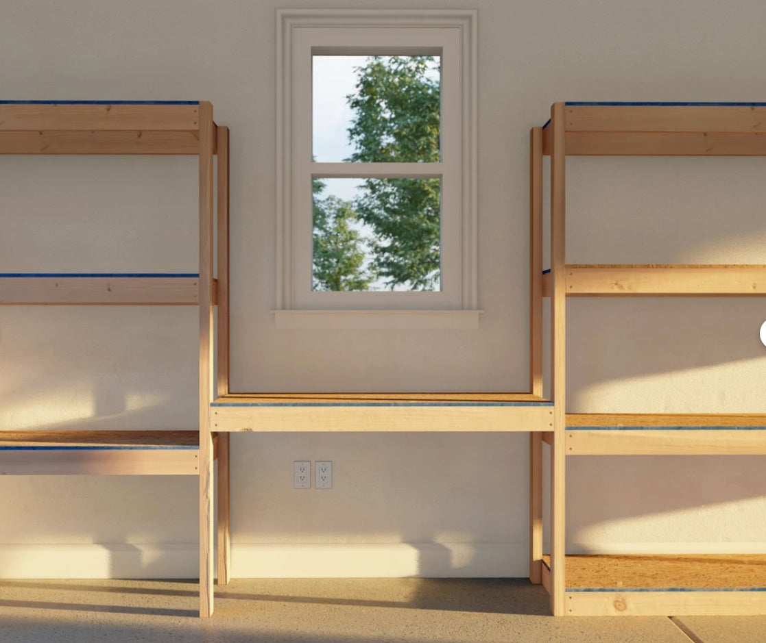 Garage Storage and Workbench Combo Shelf
