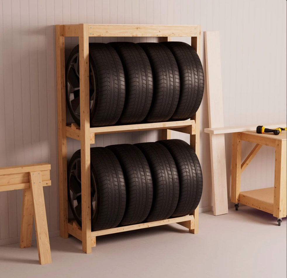 Tire Storage Rack - Custom DIY Shelving Kit