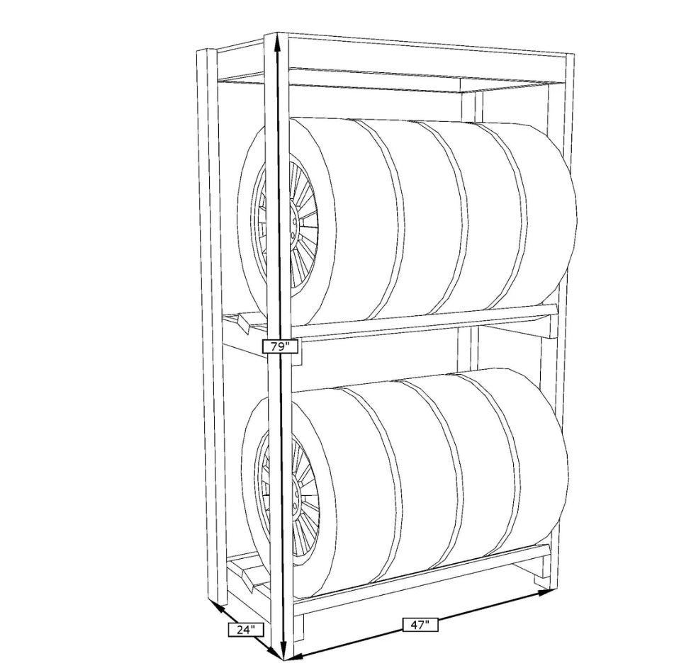 Tire Storage Rack - Custom DIY Shelving Kit