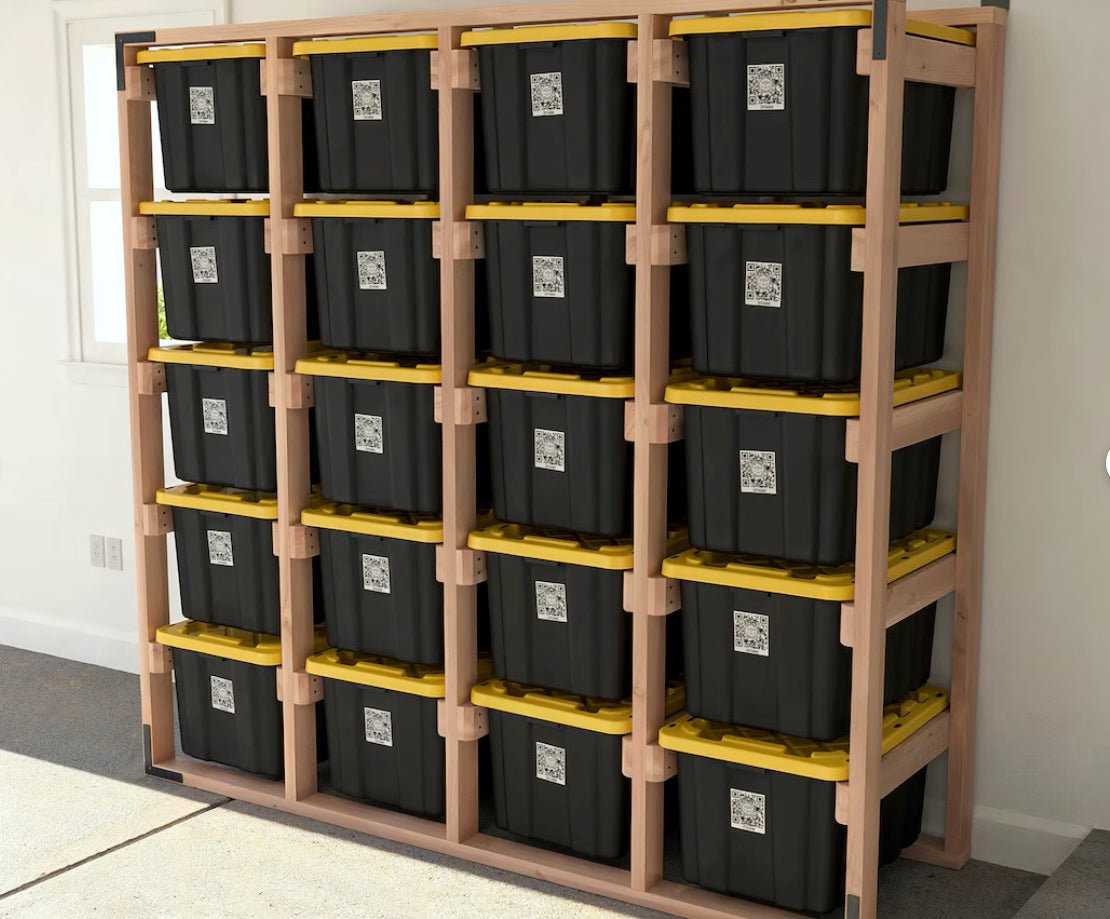 4 x 5 Tote Storage Rack: DIY Kit or Full-Service Assembly