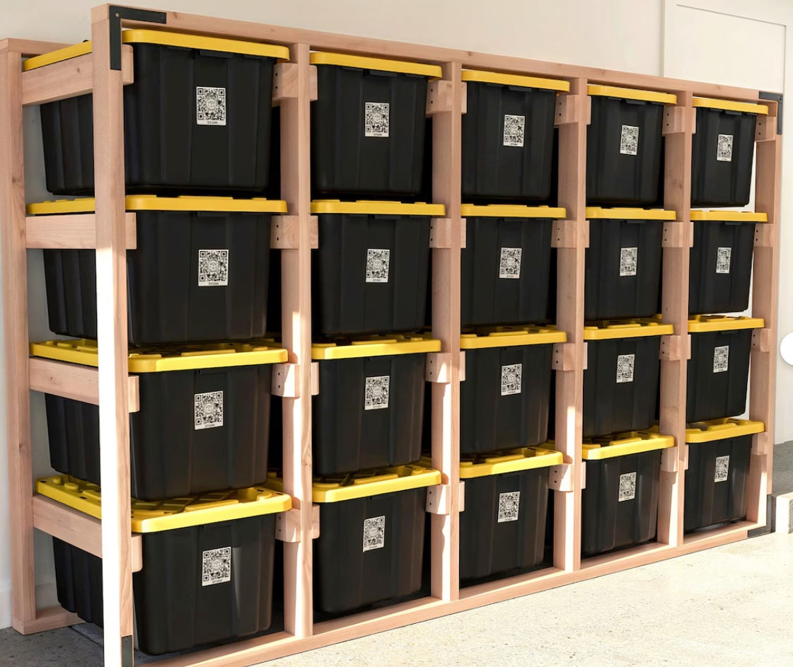 5 x 4 Tote Storage Rack: DIY Kit or Full-Service Assembly