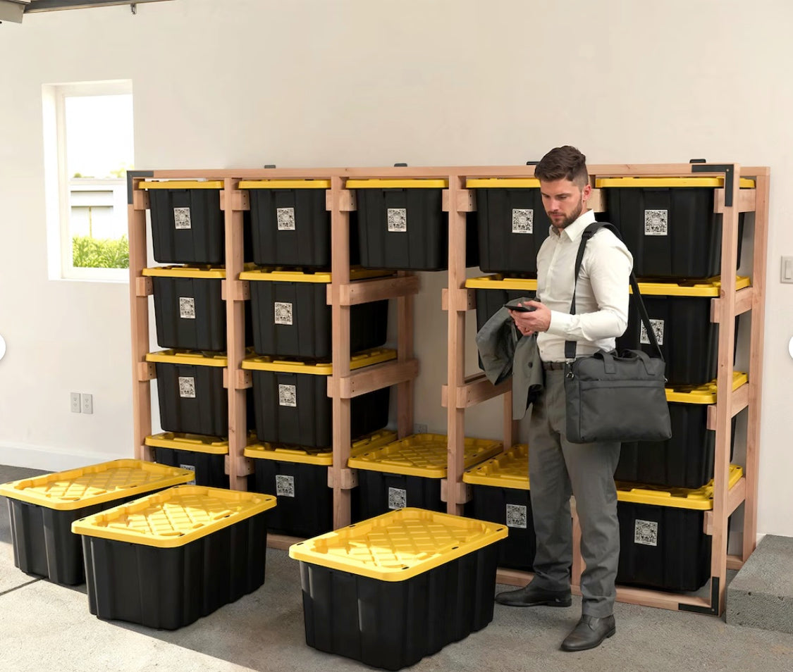 5 x 4 Tote Storage Rack: DIY Kit or Full-Service Assembly