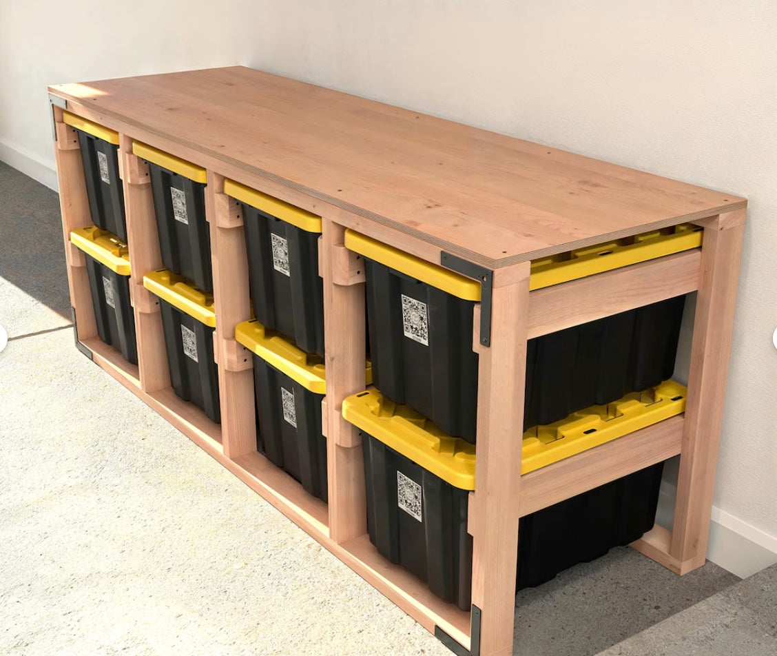4 x 2 Tote Storage Rack: DIY Kit or Full-Service Assembly