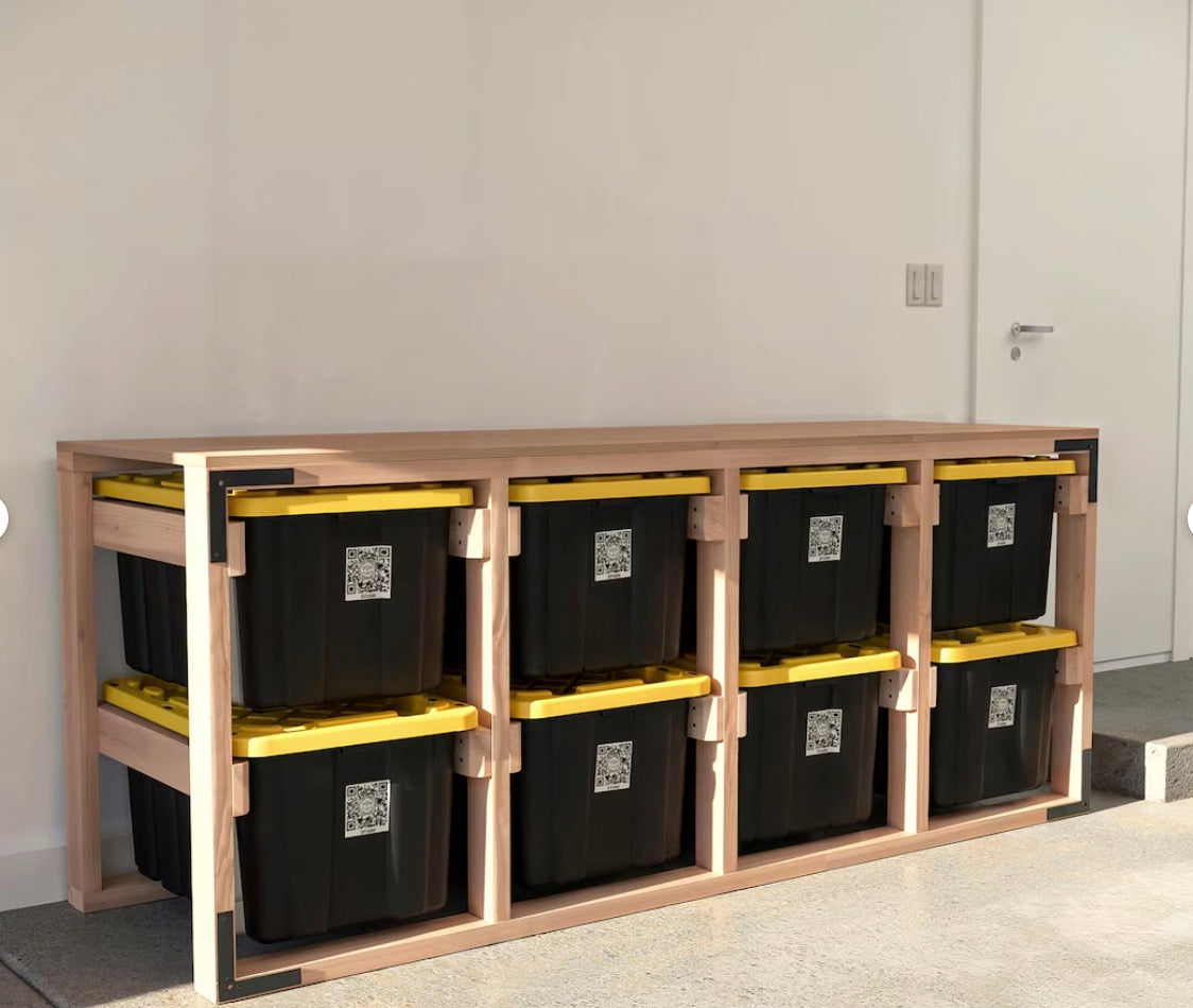 4 x 2 Tote Storage Rack: DIY Kit or Full-Service Assembly
